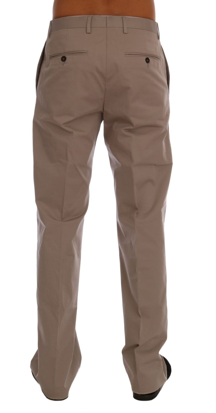 Pantalones casuales chinos beige elegantes de Dolce &amp; Gabbana