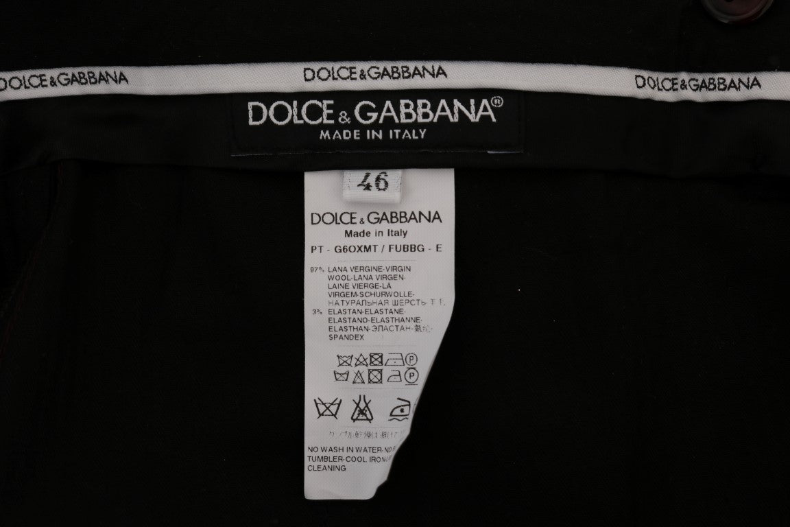 Pantalones formales elegantes de corte entallado en color morado de Dolce &amp; Gabbana