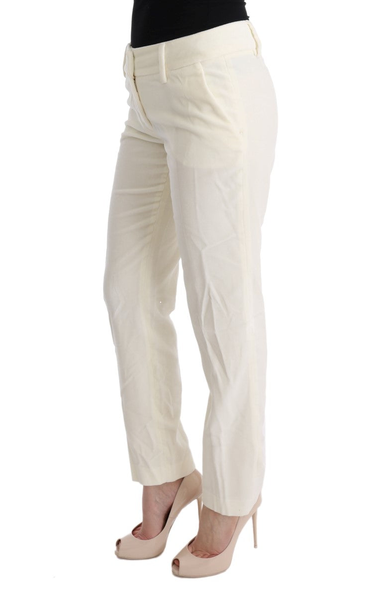 Ermanno Scervino Pantalones elegantes blancos de corte regular