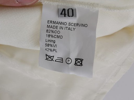 Ermanno Scervino Pantalones elegantes blancos de corte regular