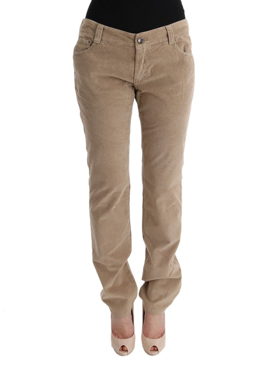 Ermanno Scervino Pantalones beige de corte estándar Luxe