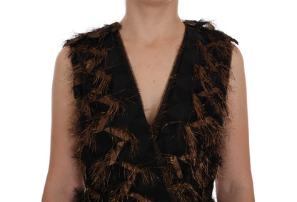 Vestido elegante de corte A y largo sin mangas de Dolce &amp; Gabbana