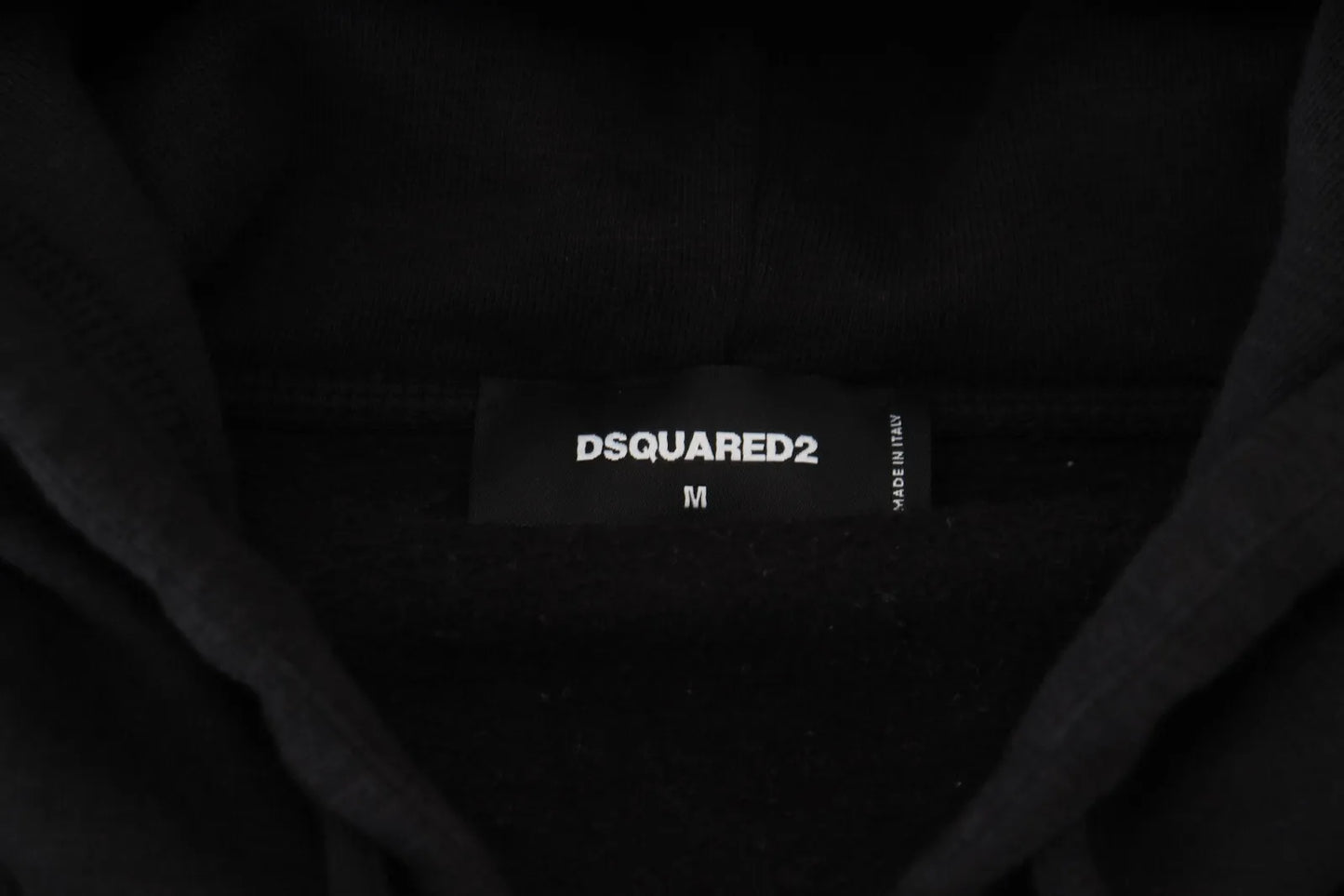 Suéter con capucha y cremallera completa adornado en negro de Dsquared²