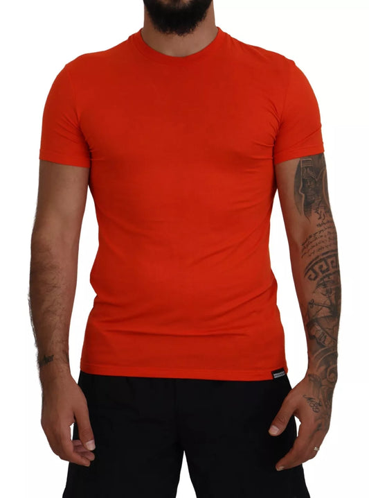 Camiseta de cuello redondo y manga corta en modal naranja de Dsquared²