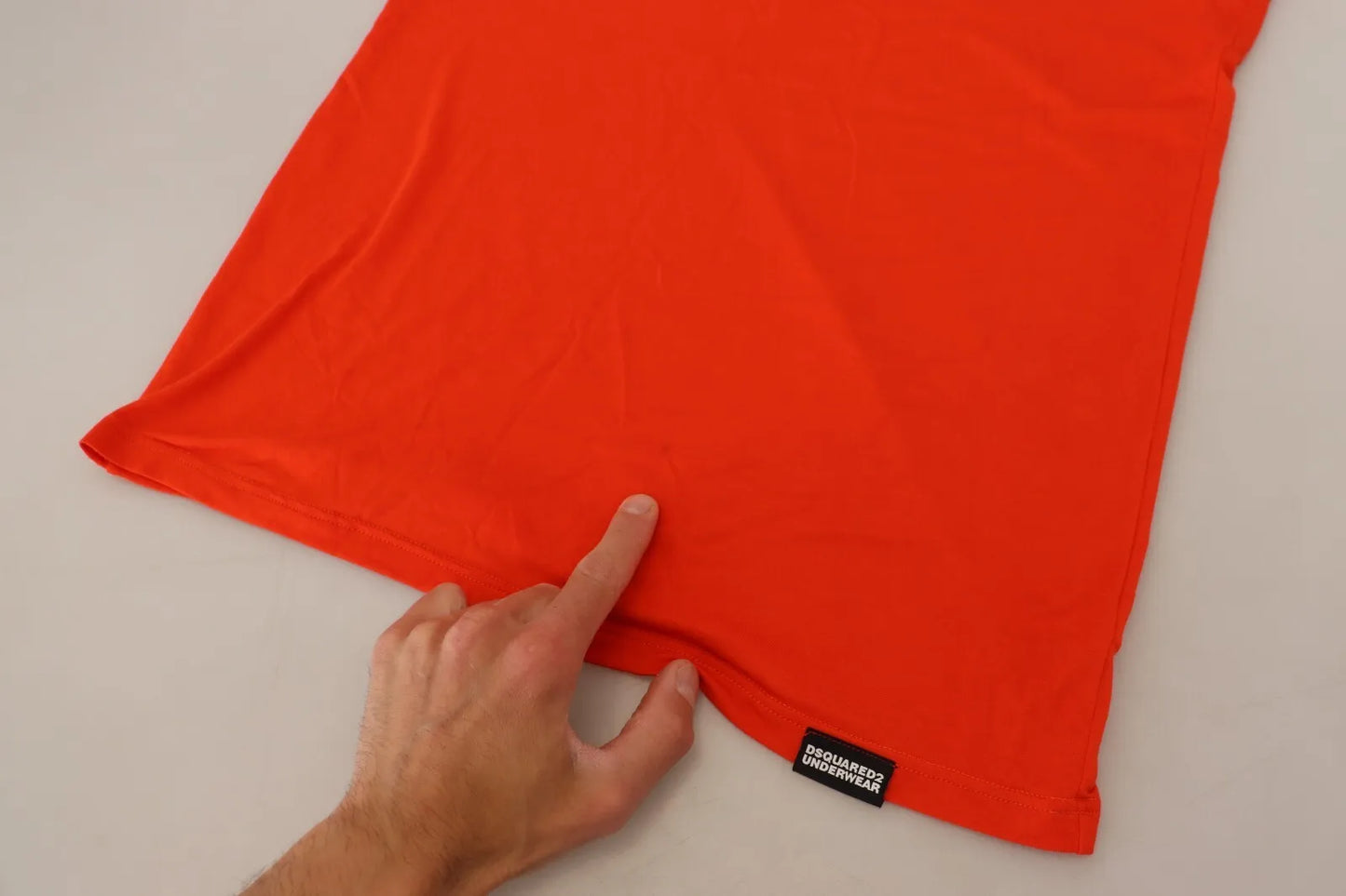 Camiseta de cuello redondo y manga corta en modal naranja de Dsquared²