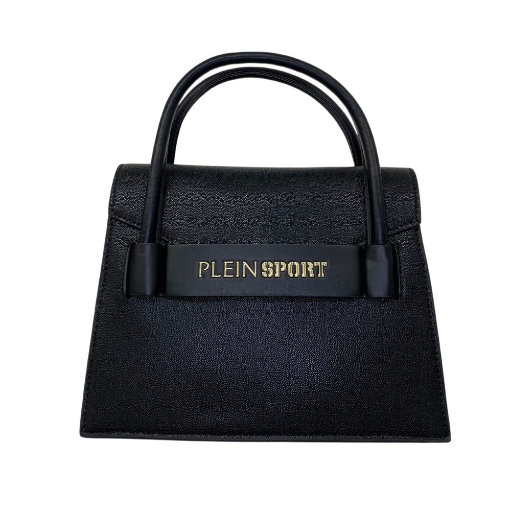 Bolso elegante negro con detalle de logotipo de Plein Sport