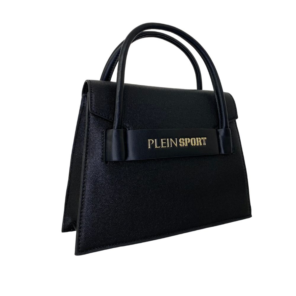 Bolso elegante negro con detalle de logotipo de Plein Sport