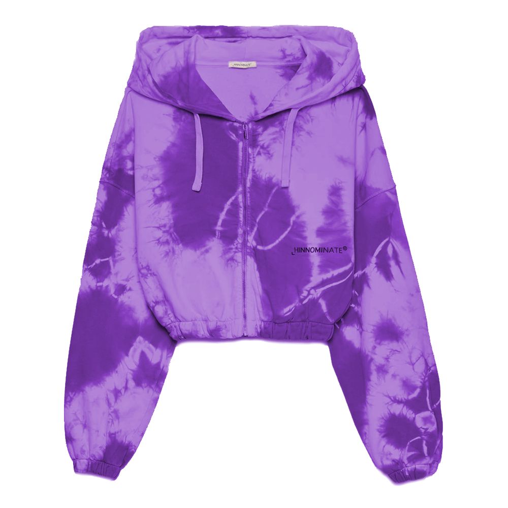 Sudadera con capucha elegante de color morado con estampado de logotipo de Hinnominate