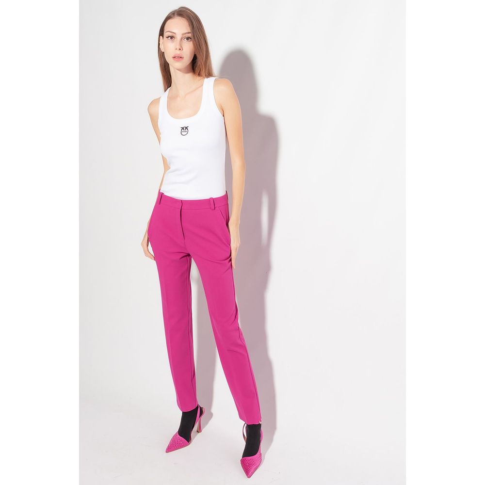 Pantalones vaqueros y pantalón de viscosa fucsia PINKO