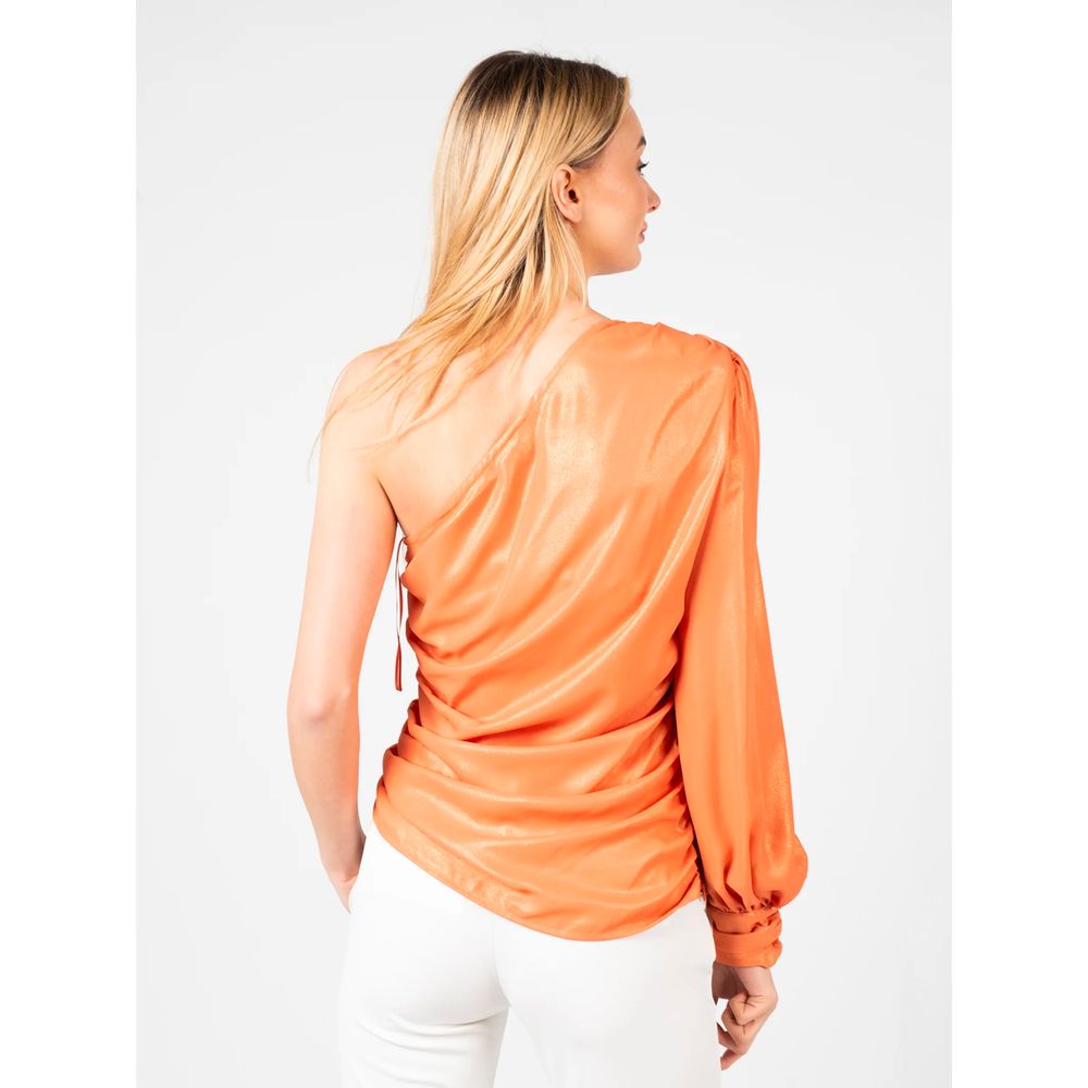 Blusa laminada chic color naranja de PINKO