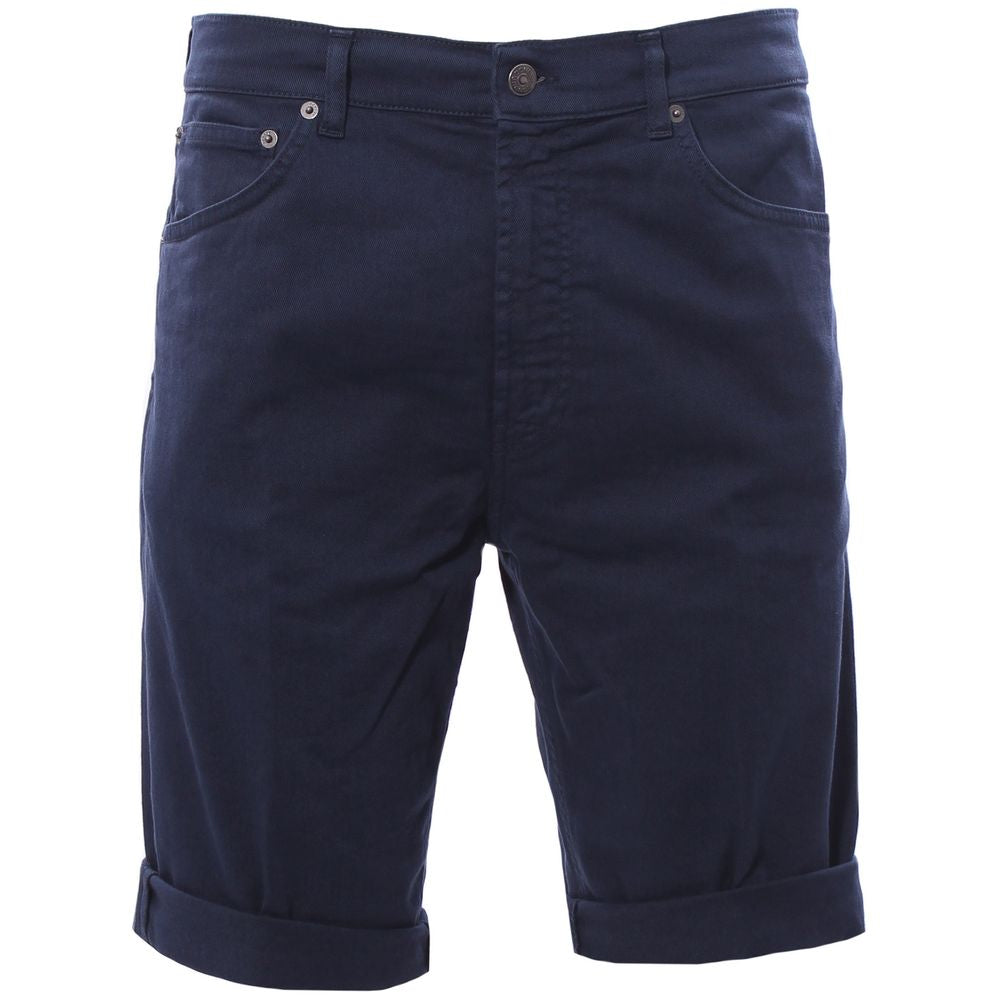 Shorts de algodón elástico azul oscuro elegantes de Dondup