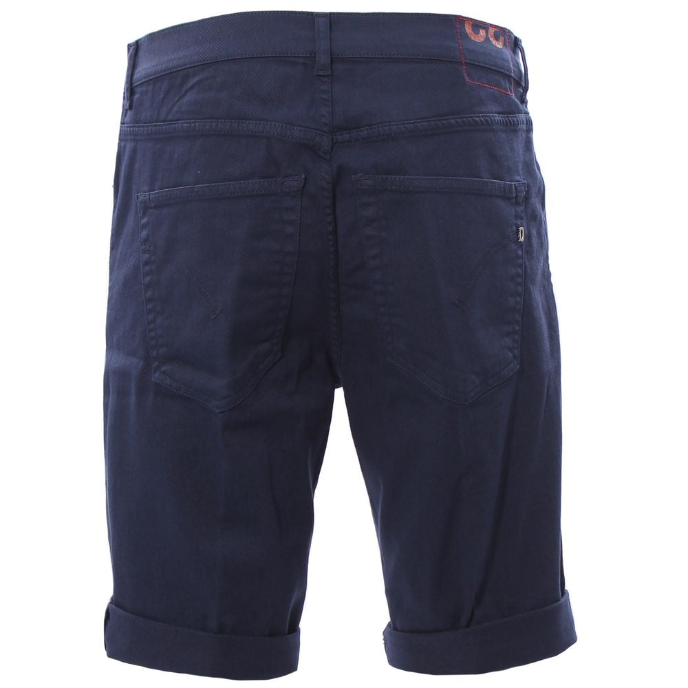 Shorts de algodón elástico azul oscuro elegantes de Dondup