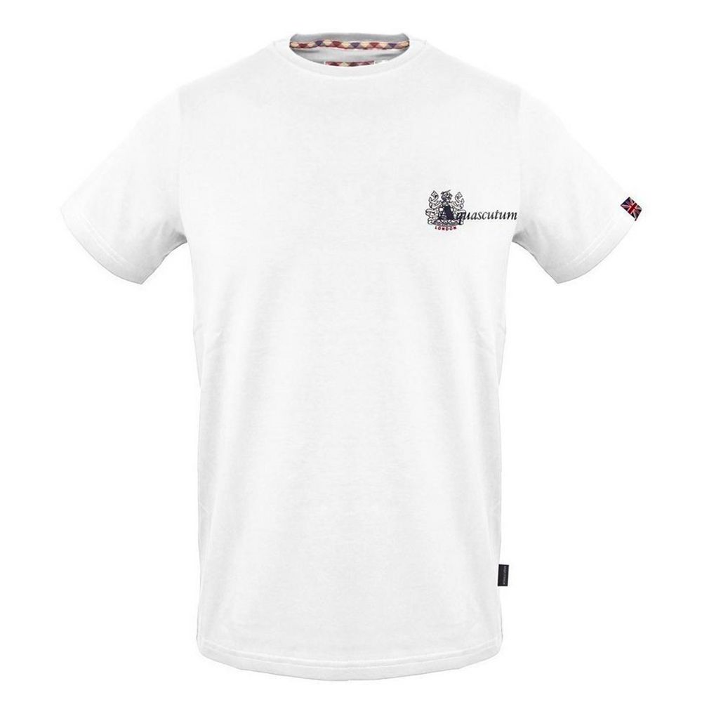 Camiseta de algodón blanca Aquascutum