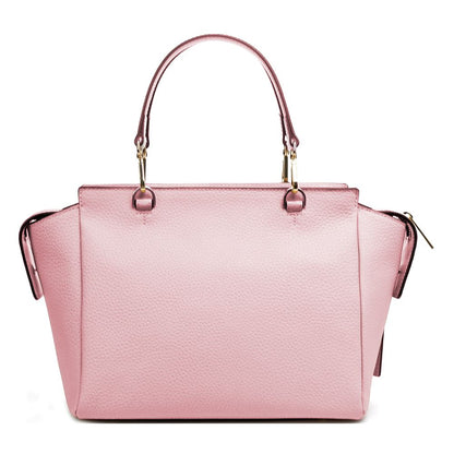 Bolso elegante de piel de becerro texturizada rosa