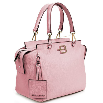 Bolso elegante de piel de becerro texturizada rosa