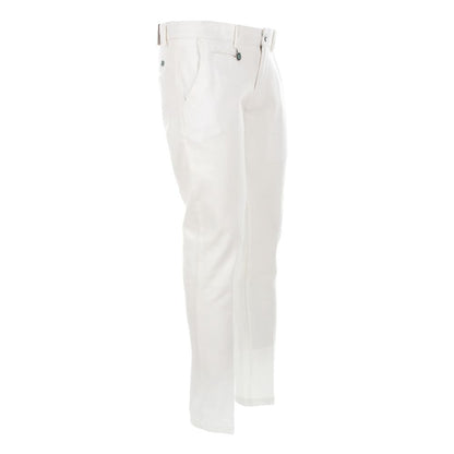 Yes Zee Honeycomb Cotton Chino Trousers - Pristine White