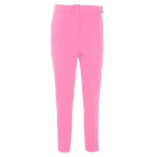 Yes Zee Pink Polyester Women Trouser