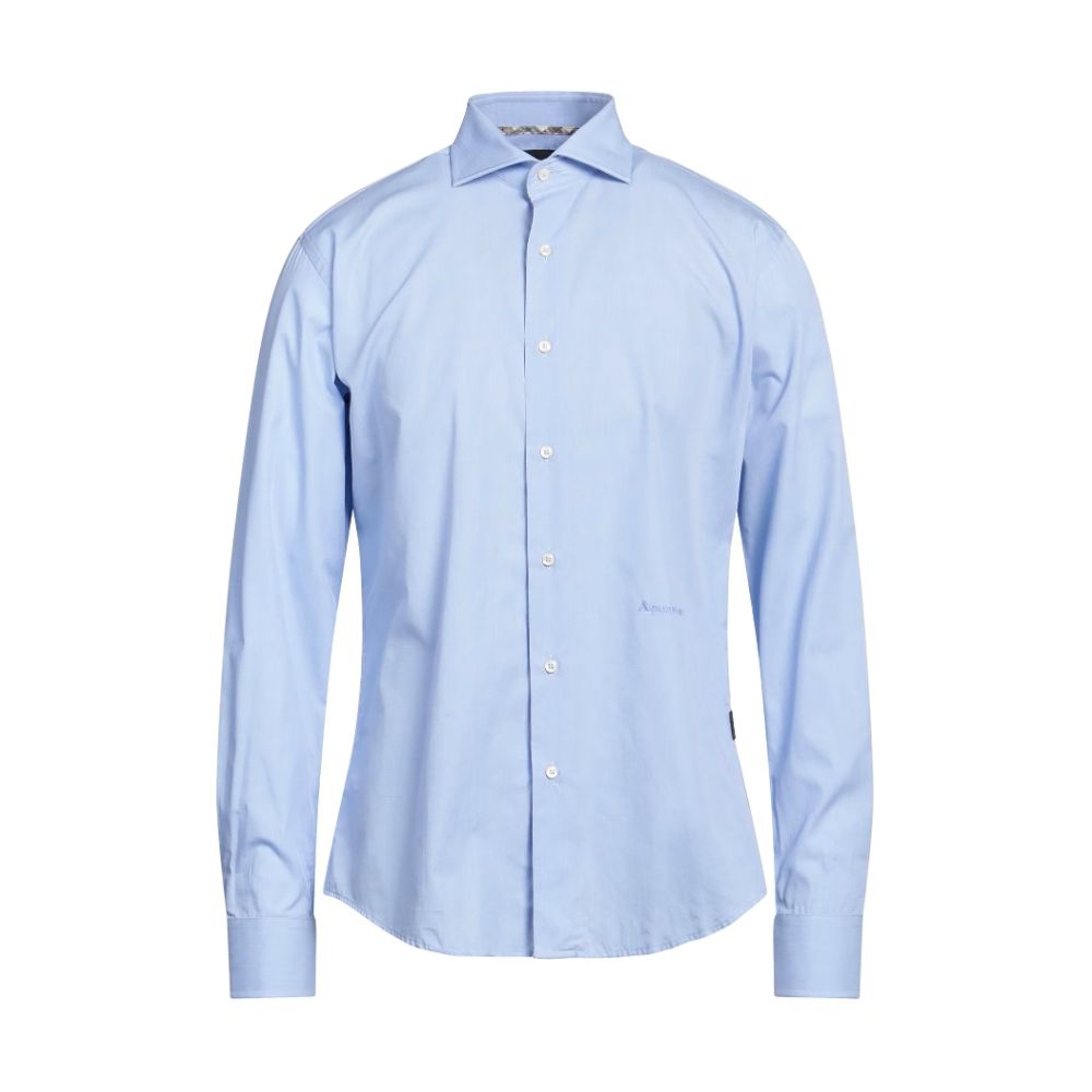 Camisa elegante de algodón Aquascutum con bordado icónico