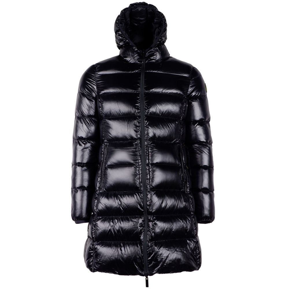 Centogrammi Reversible Long Down Jacket in Sleek Black