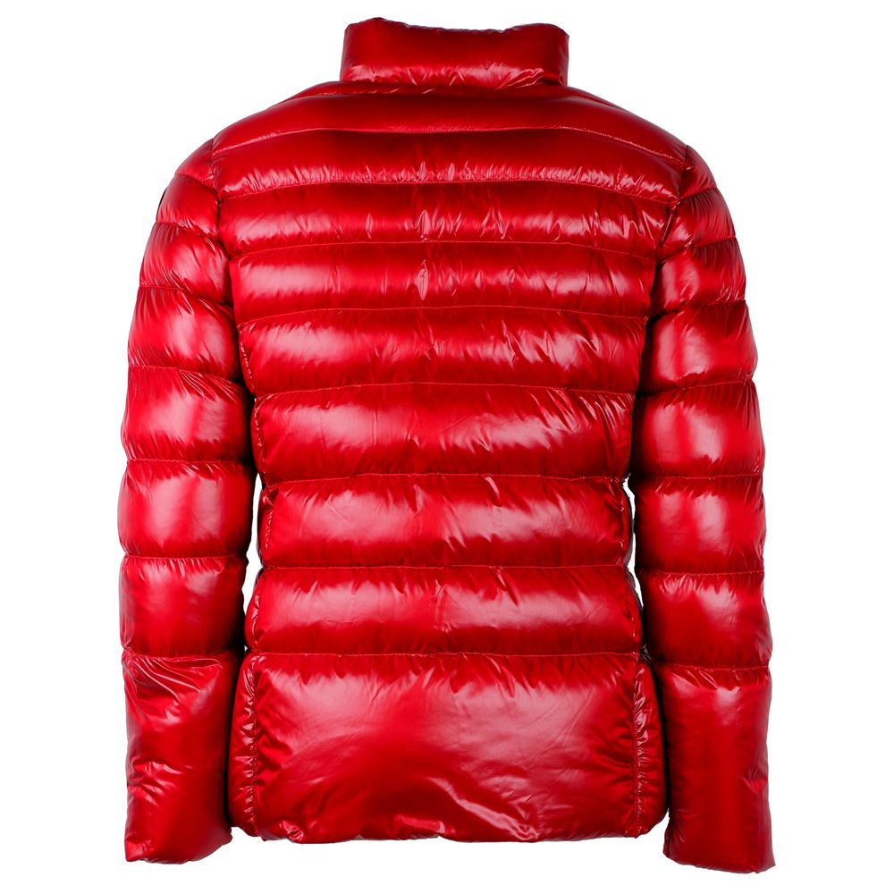 Chaqueta reversible de plumón de nailon rojo de Centogrammi