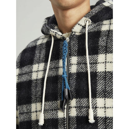 Chaqueta con capucha de cachemira con cuadros archivados de Palm Angels