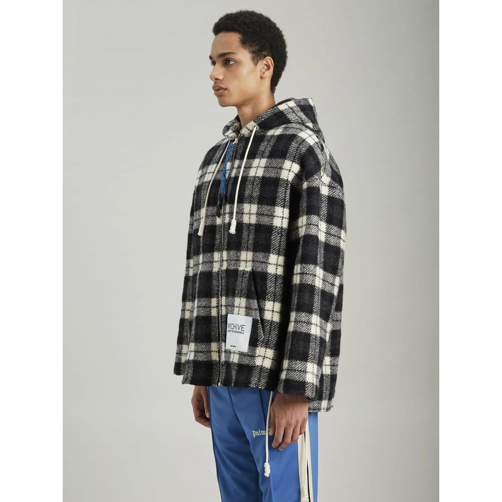 Chaqueta con capucha de cachemira con cuadros archivados de Palm Angels