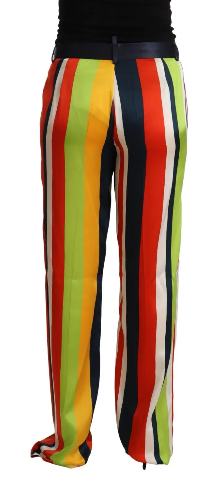 Pantalones rectos de cintura media con rayas multicolor de Dsquared²