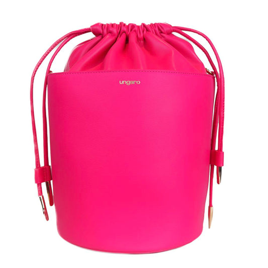 Bolso bombonera Elegance de piel fucsia