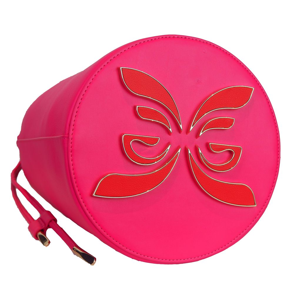 Bolso bombonera Elegance de piel fucsia