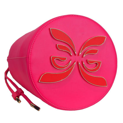 Bolso bombonera Elegance de piel fucsia