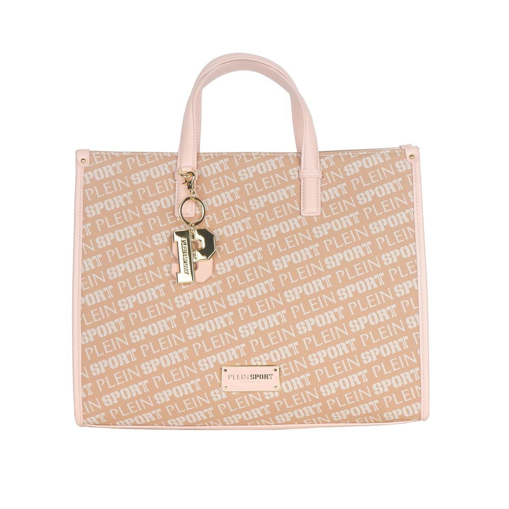 Bolso de mano Elegance de Plein Sport en rosa pastel con cinturón cruzado