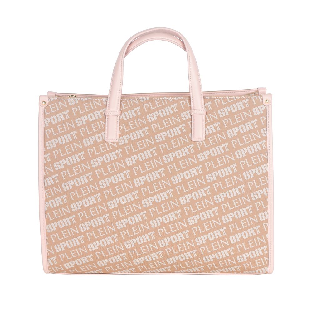 Bolso de mano Elegance de Plein Sport en rosa pastel con cinturón cruzado