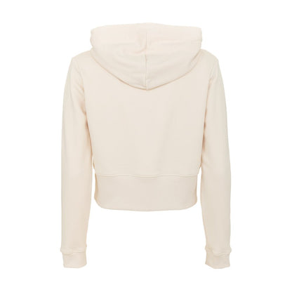 Sudadera con capucha con logotipo de diamantes de imitación en beige imperfecto