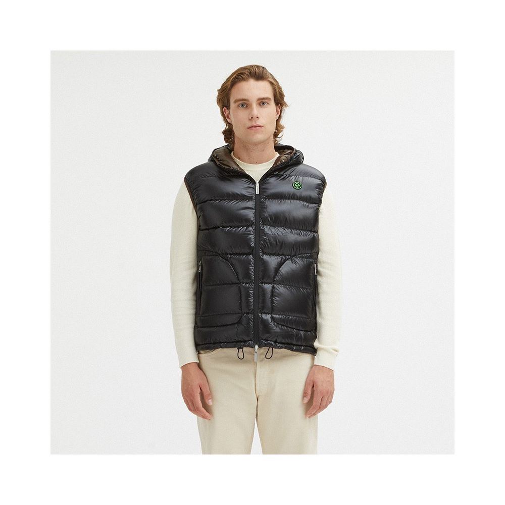 Centogrammi Brown Nylon Men's Reversible Vest