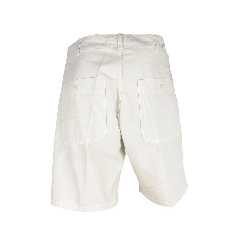 Bermudas elegantes de algodón blanco de Don The Fuller