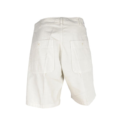 Bermudas elegantes de algodón blanco de Don The Fuller