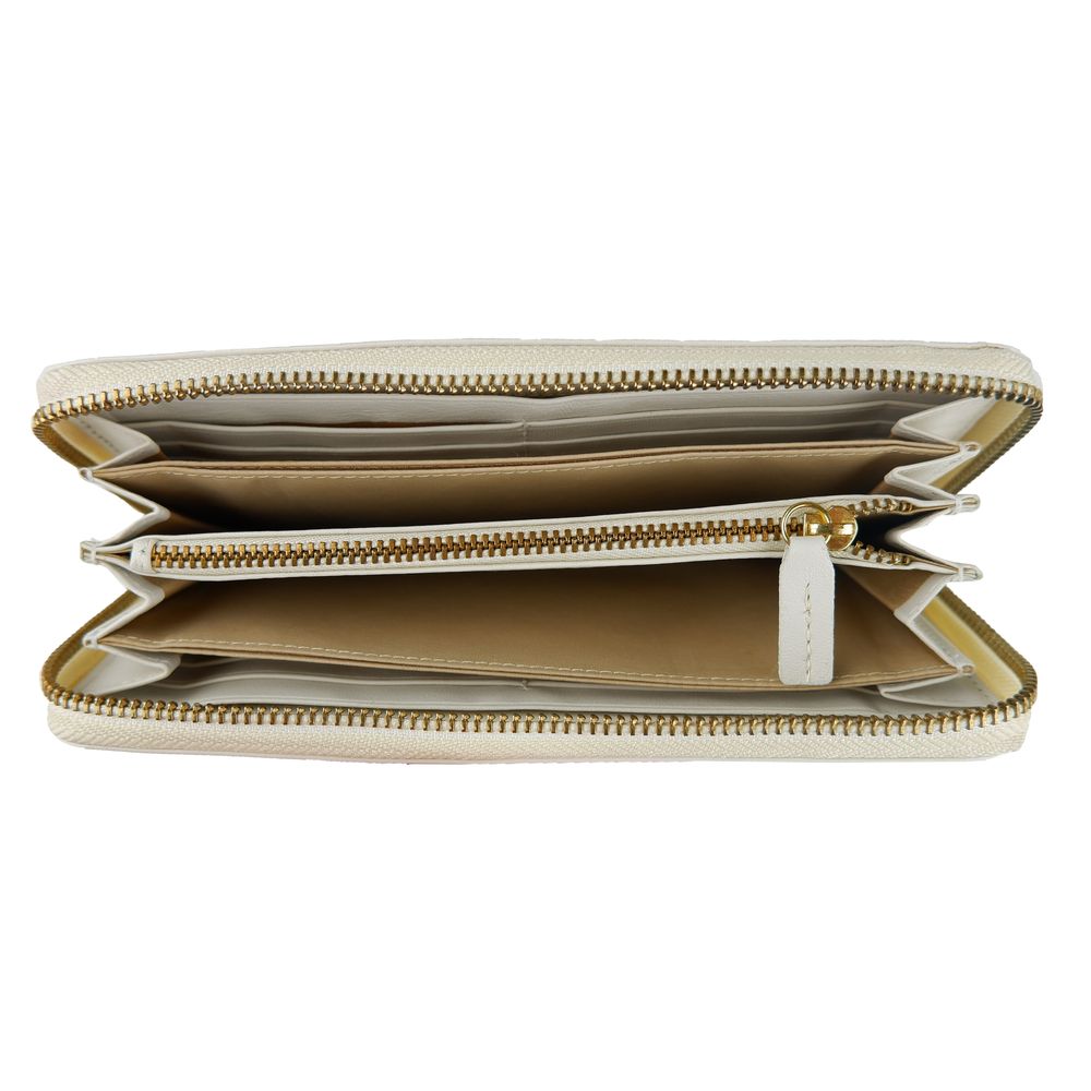 Cartera elegante de piel de becerro blanca de la marca Cavalli Class