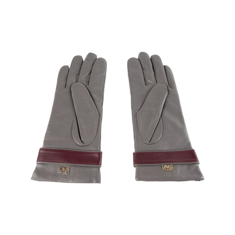 Guantes elegantes de piel de cordero de la marca Cavalli Class