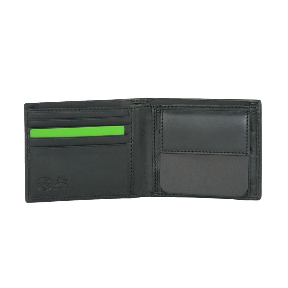 Cartera elegante de piel negra La Martina