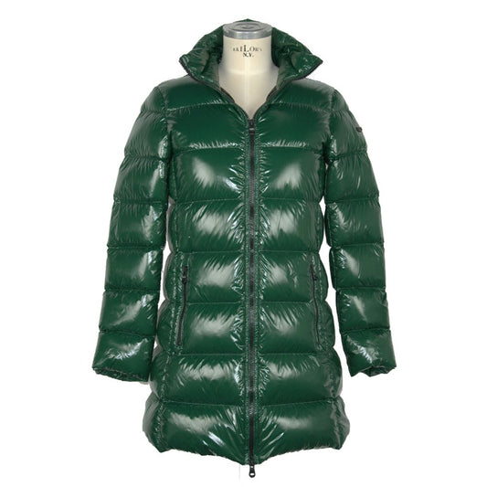 Chaqueta larga de plumas elegante y brillante de Refrigiwear: manténgase abrigado y elegante