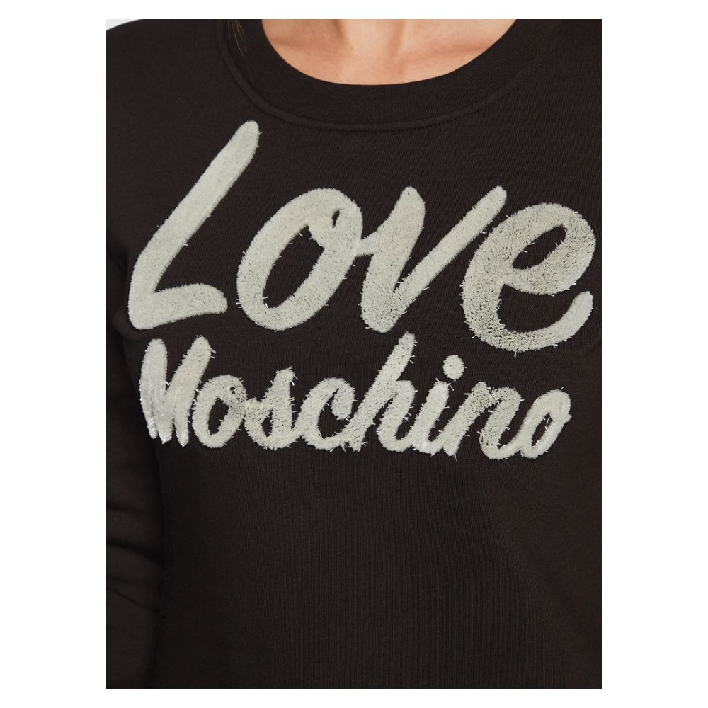 Vestido de mezcla de algodón con el logotipo en relieve de Love Moschino Chic