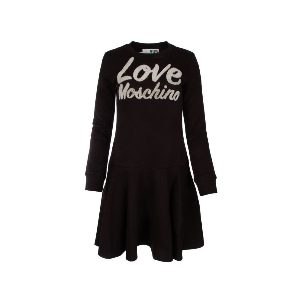 Vestido de mezcla de algodón con el logotipo en relieve de Love Moschino Chic