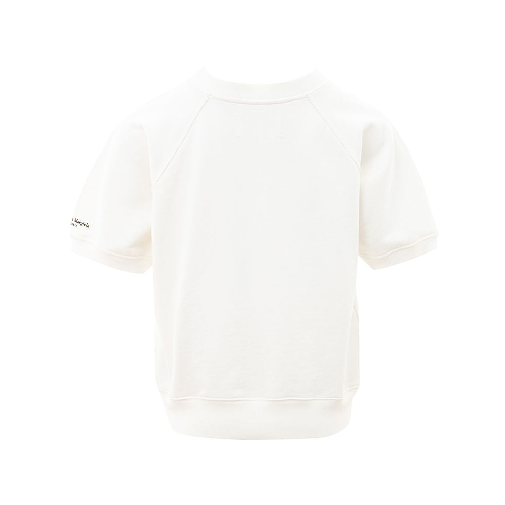 Blusa elegante de algodón blanco de Maison Margiela para amantes del estilo