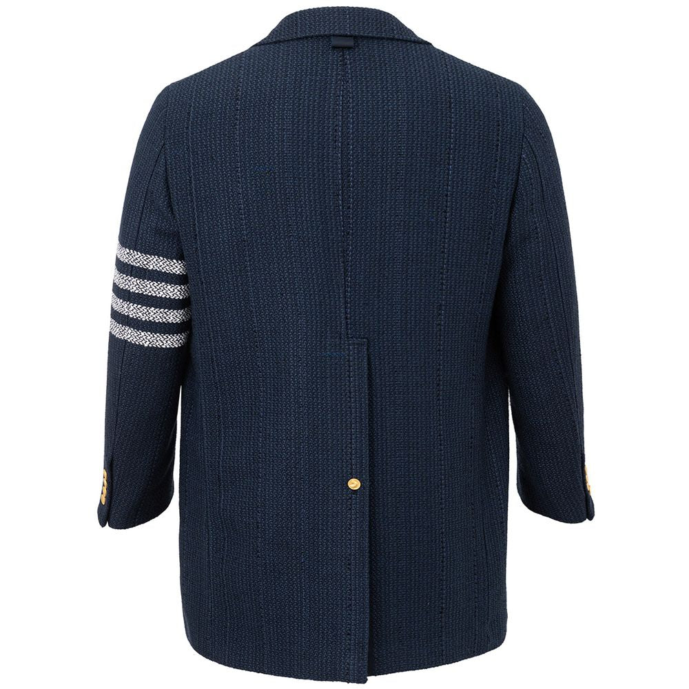 Chaqueta elegante de acrílico azul de Thom Browne para hombre