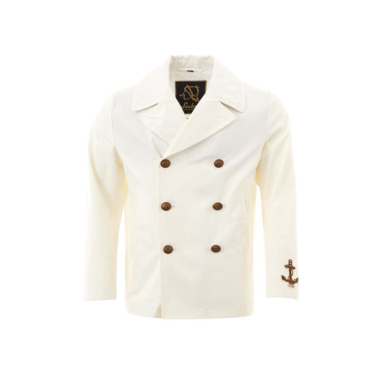 Chaqueta elegante de algodón blanco Sealup para hombre