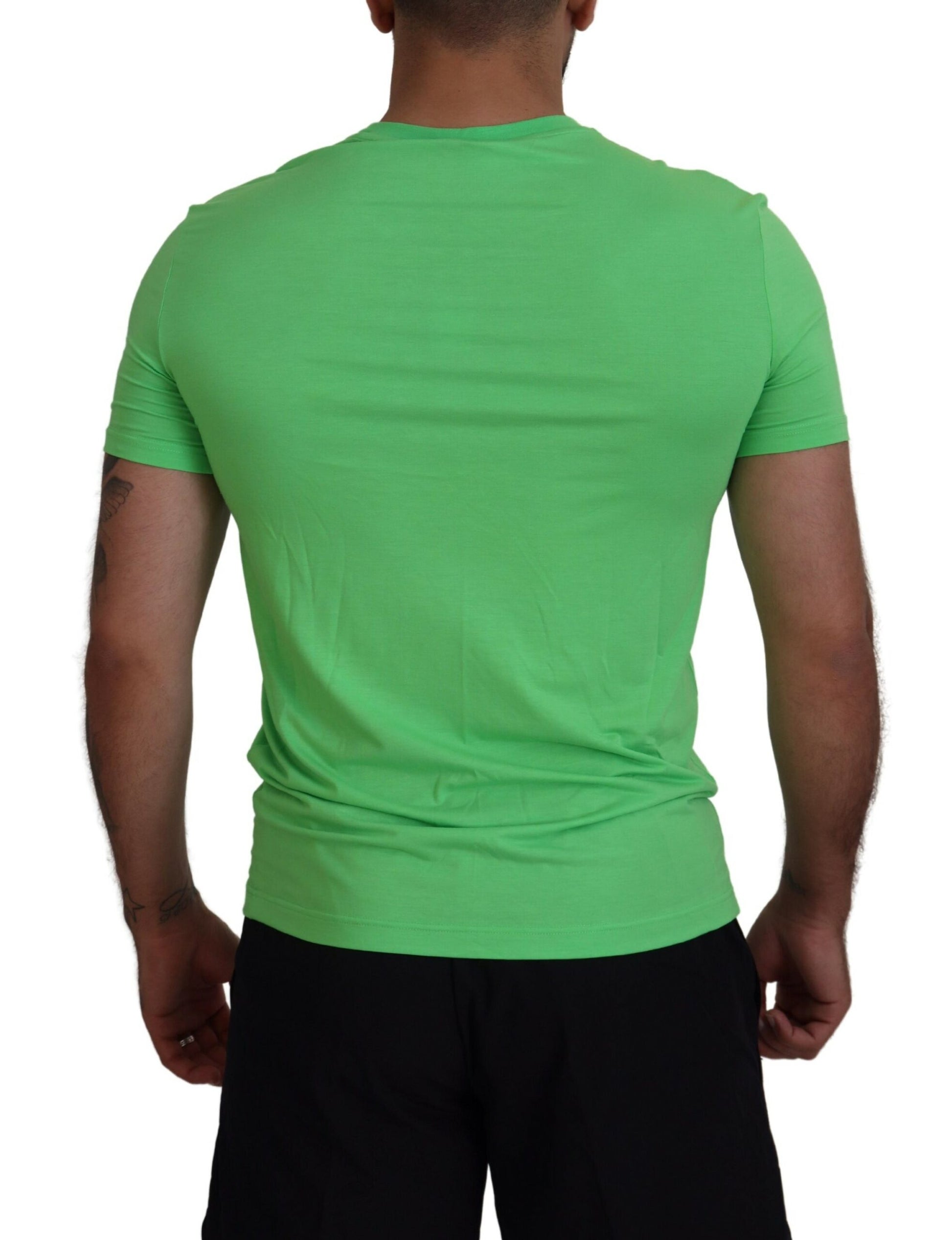 Camiseta de cuello redondo y manga corta en modal verde de Dsquared²