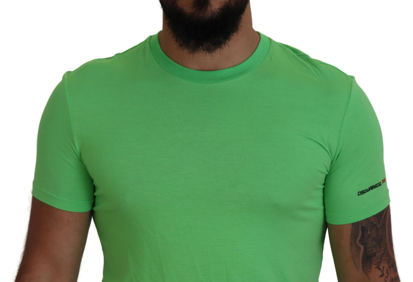 Camiseta de cuello redondo y manga corta en modal verde de Dsquared²