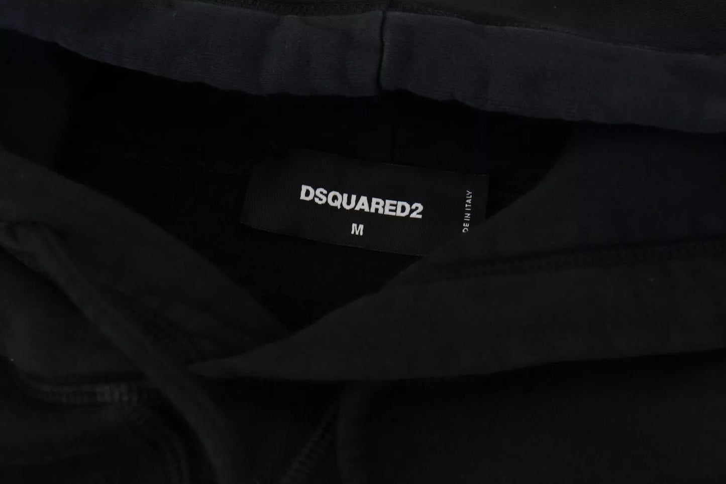 Sudadera con capucha y efecto tie-dye de algodón de color negro de Dsquared²