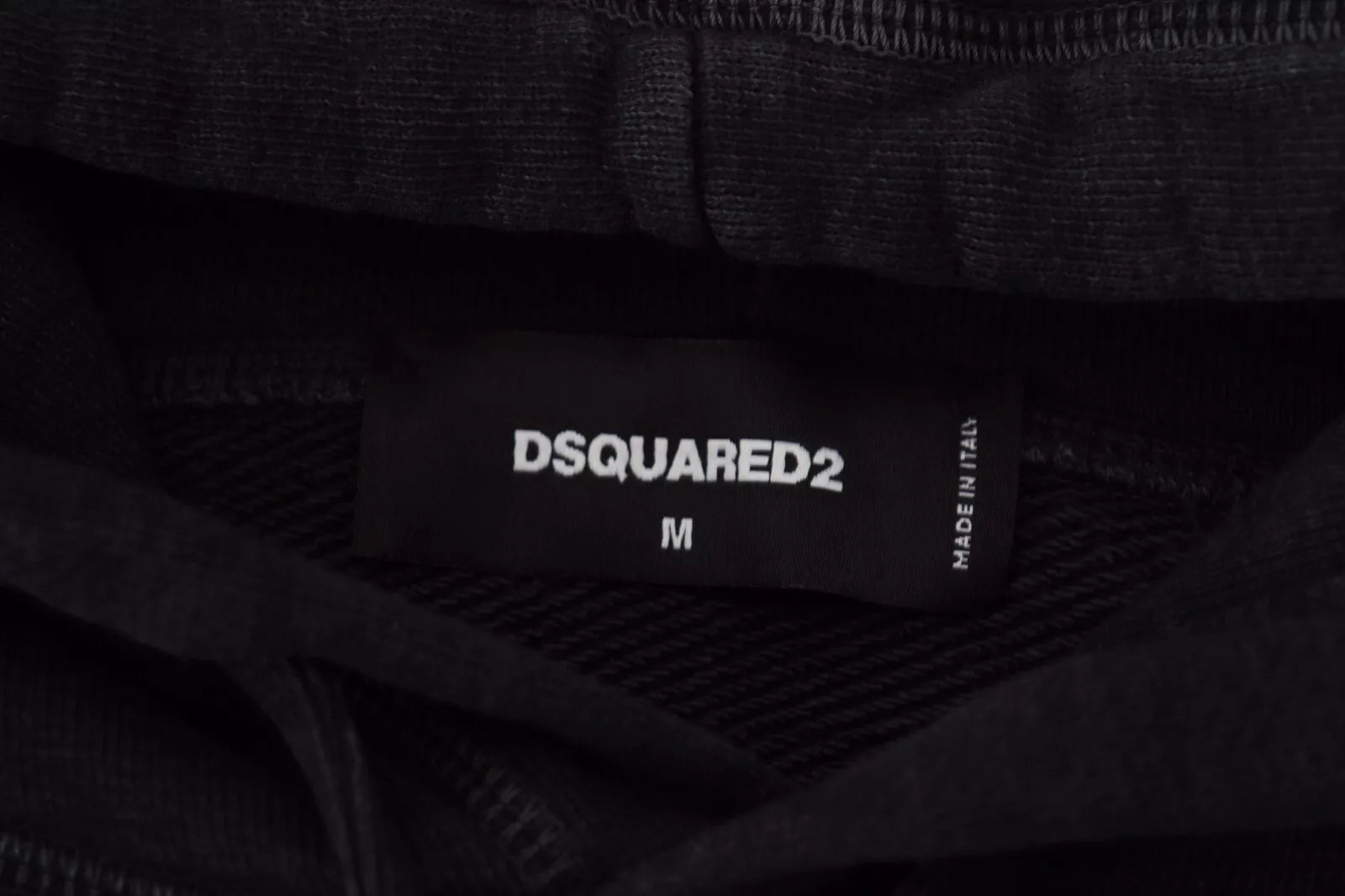 Suéter con capucha y estampado de algodón negro para hombre de Dsquared²