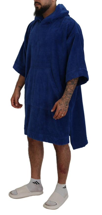 Poncho azul con capucha para hombre de Dsquared², ropa de playa, bata cambiadora